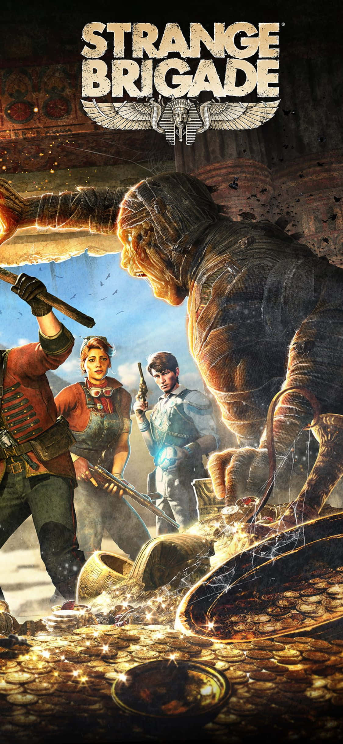 Zombie som vokter skatter iPhone X Strange Brigade Bakgrunn Bakgrunner