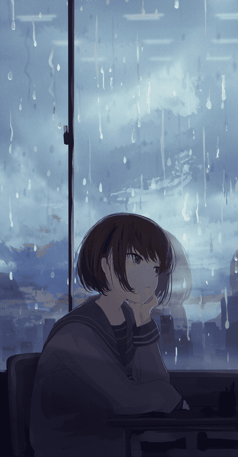 Trist anime-bakgrunn