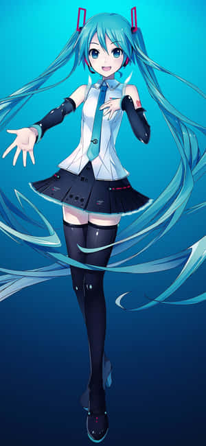Hatsune Miku-bakgrunn — ZTE Blade A Bakgrunner