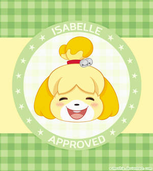 Søt HD Isabelle Animal Crossing bakgrunnsbilde — Galaxy Z Fold Bakgrunner