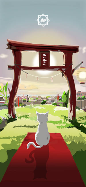 A Whisker Away Torii-port bakgrunn — iPhone 16e Bakgrunner