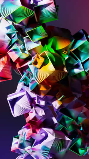 Abstrakt fargerik 3D-papirkunst