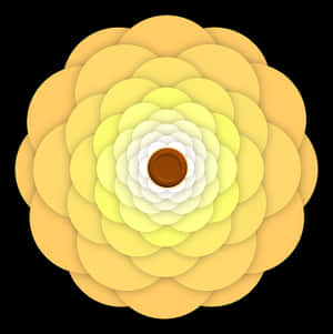 Abstrakt gul blomsterillustrasjon