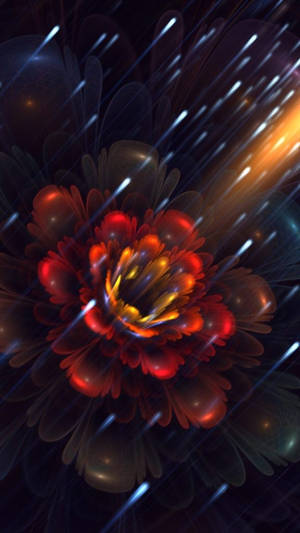 Abstrakt iPhone Rød Blomst — Abstrakt iPhone Bakgrunner