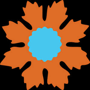 Abstrakt oransje blomsterillustrasjon