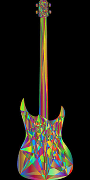 Abstrakt prismatisk gitarkunst