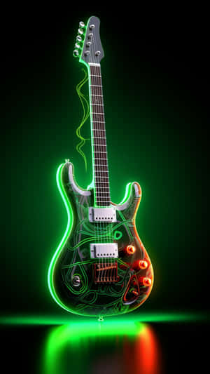 Gitar, Gitarestetikk, Gitarestetisk bakgrunn, Gitarestetiske bilder, Neon, Fargerik, Musikk — Neon Bakgrunner