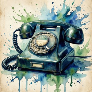 Kunstnerisk akvarell gammel dreieteleton med blå og grønne sprut. — Pixel Watch 4 Bakgrunner