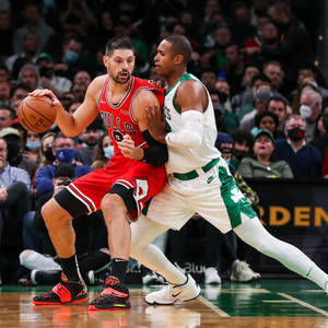 Al Horford forsøker ekstremt å blokkere bakgrunnsbilde — 1:1 Bakgrunner