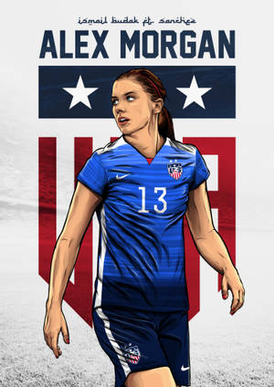 Bakgrunnsbilde med Alex Morgan digital kunst — OnePlus Pad Go 2 Bakgrunner