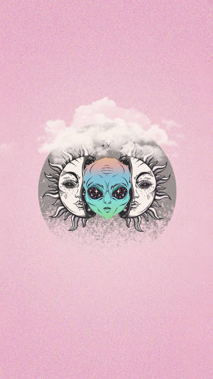 Alien sol trippy estetikk