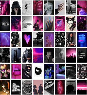 Alt Estetisk Neon Collage — Alternativ estetikk Bakgrunner