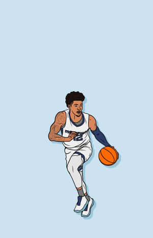 Amerikansk basketballutøver Tyus Jones Animasjon — Pixel Tablet Bakgrunner