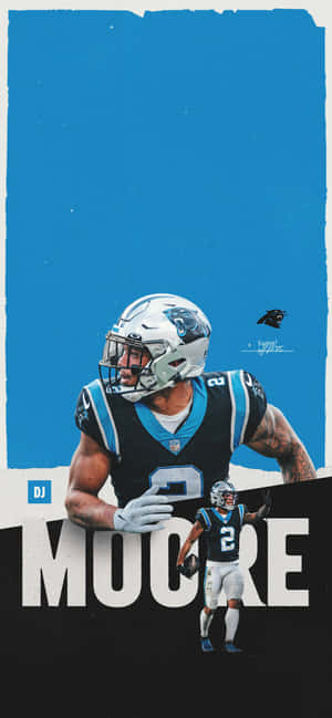 Amerikansk fotballutøver DJ Moore Carolina Panthers — Oppo Find X9s Bakgrunner