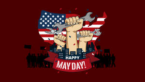 Amerikansk Glad 1. mai bakgrunn — Varm Bakgrunner