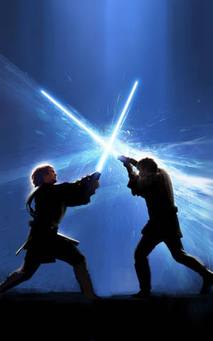 Anakin vs Obi-Wan Star Wars-nettbrett — Infinix Xpad 30 Pro Bakgrunner