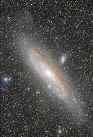 Andromeda stjerneklar galakseunivers bakgrunnsbilde