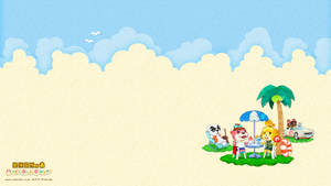 happy-home-designer-sommer-skrivebordsbakgrunn. Mobiltelefon Japansk Animal Crossing: … — Sommer Bakgrunner