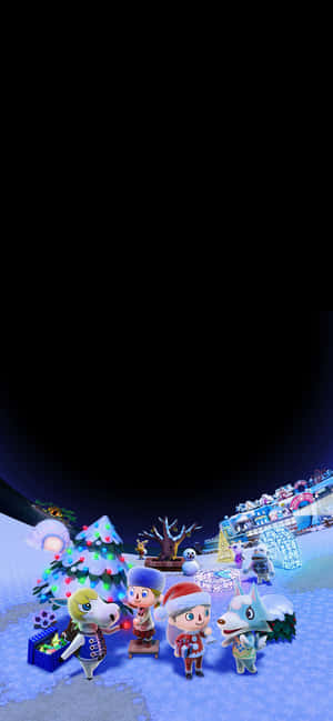 Animal Crossing Winter — Galaxy S25 Edge Bakgrunner