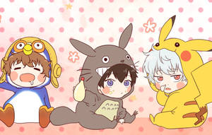 Anime-barn Pikachu-kosedress bakgrunnsbilde — Anime barn Bakgrunner