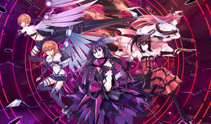 Anime Date A Live-heltinner bakgrunnsbilde
