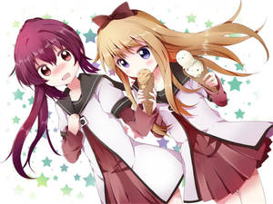 Anime lesbisk Ayano og Kyoko bakgrunnsbilde — Anime lesbisk Bakgrunner