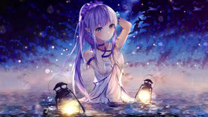 Anime Live Praktfull Alv bakgrunnsbilde