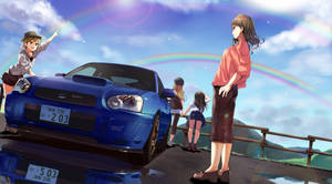 Subaru WRX anime bil bakgrunn — Animebil Bakgrunner