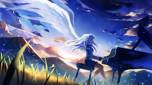 Animekarakterer Angel Beats! bakgrunnsbilde — Animefigurer Bakgrunner