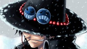Animeprofil Ace svart lue — One piece skrivebord Bakgrunner