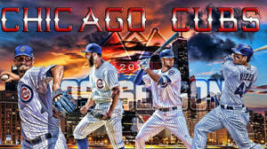 Anthony Rizzo Chicago Cubs-spillere — Skrivebords-GIF Bakgrunner