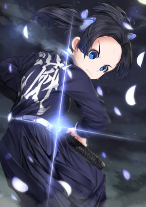 Aoi Kanzaki sverd flare bakgrunnsbilde — IQOO Pad5c Bakgrunner