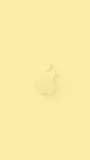 Apple-logo pastellgul estetikk — Pastell estetikk Bakgrunner