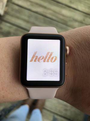 Apple Watch glitter hello-skive bakgrunnsbilde — Apple Watch Bakgrunner