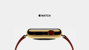 Apple Watch gullramme rød krone bakgrunn — Apple Watch Bakgrunner