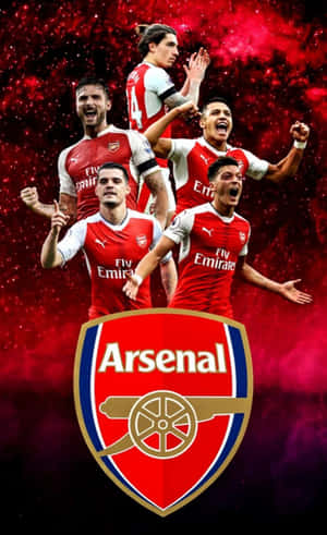 Arsenal-laget poserer på stadion — Oppo Pad SE Bakgrunner