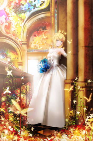 Artoria Pendragon Wedding Dress bakgrunnsbilde — 2:3 Bakgrunner