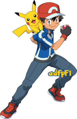 Ash og Pikachu HD i løpepositur — Honor MagicPad 3 Pro 12.3 Bakgrunner