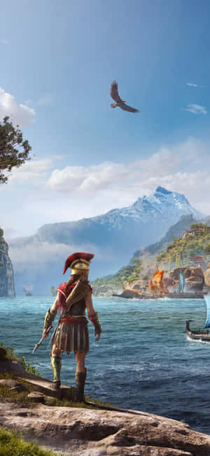 Assassin's Creed Odyssey Bakgrunn — Moto G77 Bakgrunner