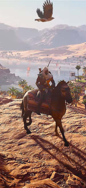 Iphone X Assassin's Creed Origins bakgrunn — Samsung S21 Ultra Bakgrunner