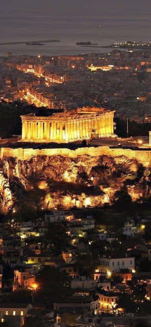 Athen-akropolis Saronic Gulf-utsikt — Vivo X300 Ultra Bakgrunner