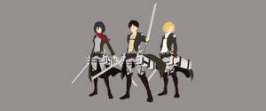 Attack on Titan Trio Minimalist Anime