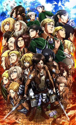 Attack on Titans 4K Hovedrollebesetning — Infinix Xpad 30 Pro Bakgrunner