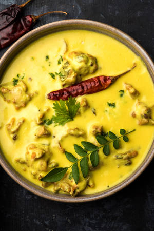 Autentisk gul curry med bukkehornkløverblader og chili — Xiaomi Pad 9 Pro Max Bakgrunner