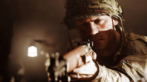 Battlefield 5 4K Nærbilde Våpen Pekende — 4K Gaming Bakgrunner