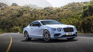 Forhåndsvisning bakgrunnsbilde bentley, continental, gt, hvit, sidevisning, vei — iMac Bakgrunner