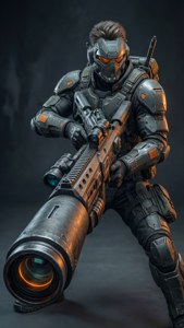 Rog Ally forvandlet til et sci-fi-våpen med tilbehør. — iPhone Se Bakgrunner