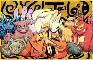 Bijuu Naruto-karakterer Fanart-bakgrunn — Naruto estetikk Bakgrunner