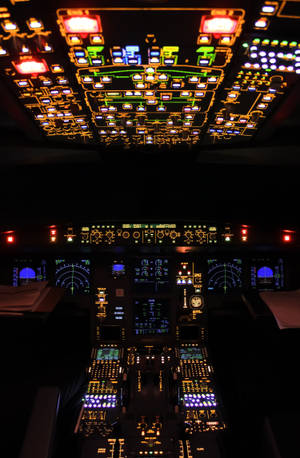 Kult flycockpit-bakgrunnsbilde — Honor MagicPad 3 Pro 12.3 Bakgrunner