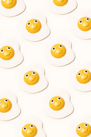 Bildetekst: En Livlig Smilemoji Blandet med Solside Egg — Huawei MatePad 11.5 (2026) Bakgrunner